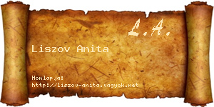 Liszov Anita névjegykártya